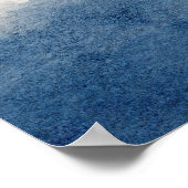 超現実的な空と雲の水の色絵画の ポスター (角)