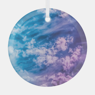 超現実的な空、夢想的な抽象芸術アート。 ガラスオーナメント