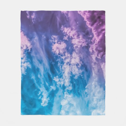 超現実的な空、夢想的な抽象芸術アート。 フリースブランケット (正面)