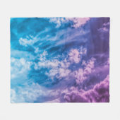 超現実的な空、夢想的な抽象芸術アート。 フリースブランケット (正面(横))