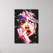 超現実的な粉砕された反射 – 抽象芸術感情的 キャンバスプリント (正面)