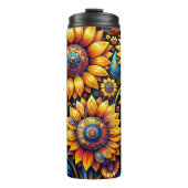 超現実的な美しいひまわりアート タンブラー (正面)