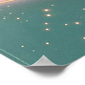 超現実的な肖像画と宇宙の背景と惑星 ポスター (角)