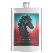 超現実的な複雑な黒の騎士チェスの駒