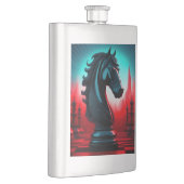 超現実的な複雑な黒の騎士チェスの駒 フラスク (右)