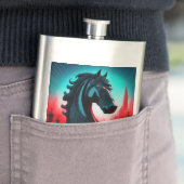 超現実的な複雑な黒の騎士チェスの駒 フラスク (インサイチュ)