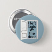 超現実的な論理パーティー、超現実的モダンな 缶バッジ (正面&裏面)