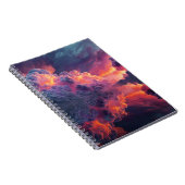 超現実的な輝く夕日雲が水面に反射 ノートブック (右側)