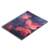 超現実的な輝く夕日雲が水面に反射 ノートブック (左側)