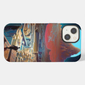 超現実的な迷宮の風景 iPhoneケース (裏面横)