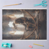 超現実的な金属の皇帝ライオンの玉座の分離 薄葉紙 (クラフト)