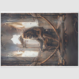 超現実的な金属の皇帝ライオンの玉座の分離 薄葉紙