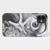 超現実的な鉛筆画の魚と手 Case-Mate iPhoneケース (裏面(横))