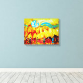 超現実的な風景を描く女性たち キャンバスプリント (インサイチュ (ウッドフロア))