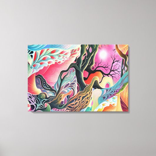 超現実的な風景 キャンバスプリント (正面)