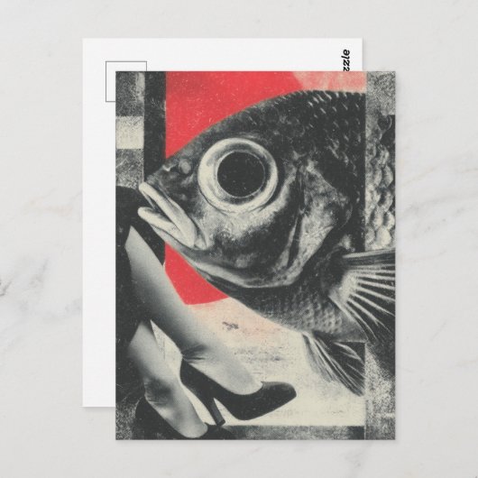超現実的な魚と脚 ポストカード (正面/裏面)