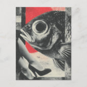 超現実的な魚と脚 ポストカード (正面)