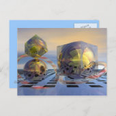 超現実的な3Dカード ポストカード (正面/裏面)