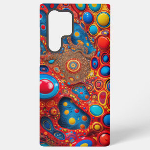 超現実的な3Dバブルイリュージョンカラフル抽象芸術アート SAMSUNG GALAXY S22 ULTRAケース
