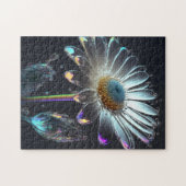 超現実的カラフルなファンタジー結晶花 ジグソーパズル (横)