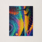 超現実的カラフルな夜間の風景 ジグソーパズル (縦)