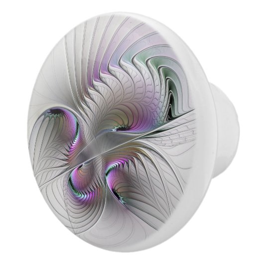 超現実的シャイ美しいモダン抽象芸術フラクタル セラミックノブ (右)