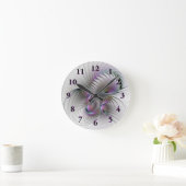 超現実的シャイ美しいモダン抽象芸術フラクタル ラウンド壁時計 (ホーム)