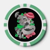 超現実的パズル顔トランプのポーカーチップ ポーカーチップ (正面)