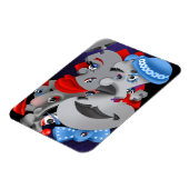 超現実的パズル顔冷蔵庫用マグネット マグネット (左側)