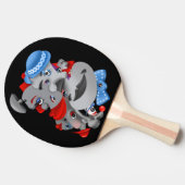 超現実的パズル顔卓球ラケット 卓球ラケット (横)
