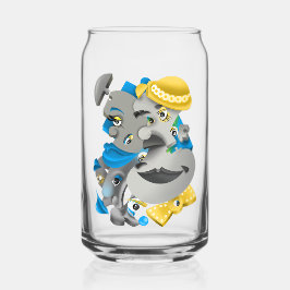 超現実的パズル顔缶ガラス ガラス缶