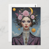 超現実的ファッションポートレート ポストカード (正面/裏面)