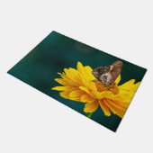 超現実的ファンタジーフラワードッグバタフライウイング ドアマット (アングル)