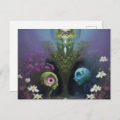 超現実的ファンタジー川の奇妙な生き物 ポストカード (正面/裏面)