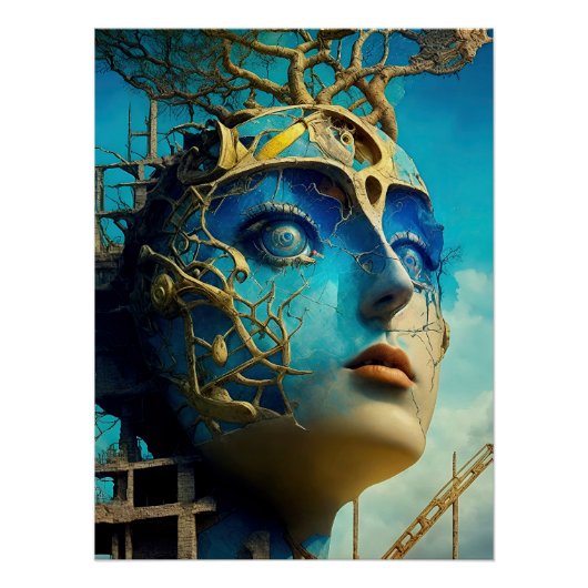 超現実的モダン概念ファインアート ポスター (正面)
