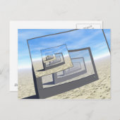 超現実的モニタ無限ループ ポストカード (正面/裏面)