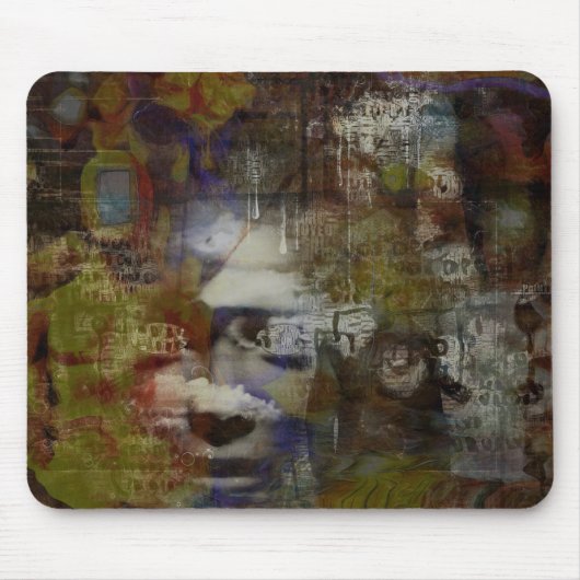 超現実的幽霊マスク マウスパッド (正面)