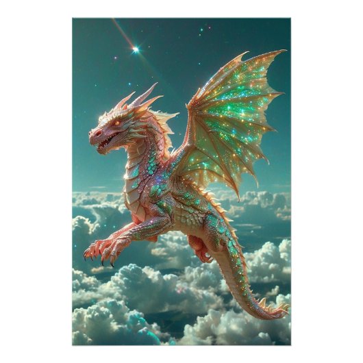 *~* 超現実的AP88 ファンタジー ドラゴン ウォールアート作品 13 フォトプリント            (正面)