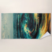 超現実美術 |海の銀河系 ビーチタオル (正面)