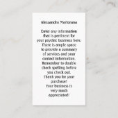 超直観的スピリチュアルカウンセラーサードアイ 名刺 (裏面)