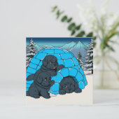 超絶かわいいニューファンドランドの子犬 シーズンカード (スタンド正面)