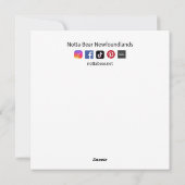 超絶かわいいニューファンドランドの子犬 シーズンカード (裏面)