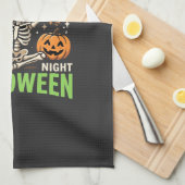超自然のスケルトン・ハロウィンベクターデザイン_1 キッチンタオル (四つ折り)
