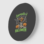 超自然のスケルトン・ハロウィンベクター・デザイン_1 ラージ壁時計 (傾斜)