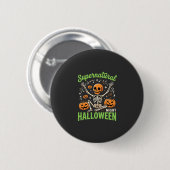 超自然のスケルトン・ハロウィンベクター・デザイン_1 缶バッジ (正面&裏面)