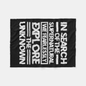 超自然を求める超常現象の調査員 フリースブランケット (正面(横))