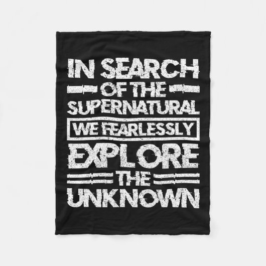 超自然を求める超常現象の調査員 フリースブランケット (正面)