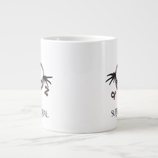 超自然カスティエルイラストレーション ジャンボコーヒーマグカップ (正面)