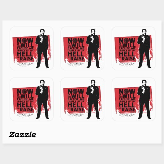 超自然クラウリー引用文図 スクエアシール (シート)