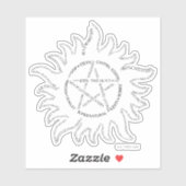 超自然タイポグラフィペンタグラム シール (シート)